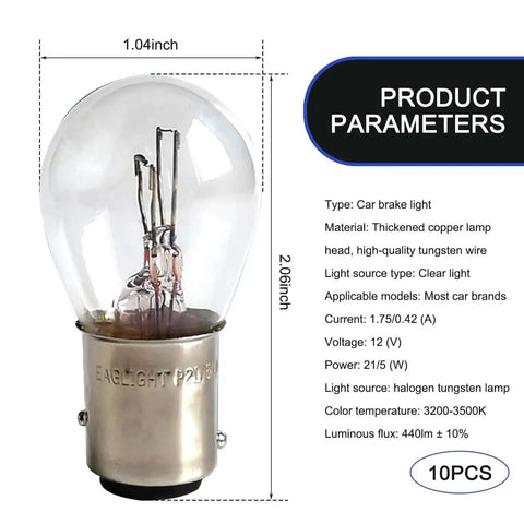 Plug N Play 1157 Bay15D P21 5W S25 Halogen Brake Light with Waterproof Housing, product specs included