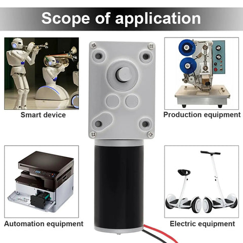 Beefy 12V DC Worm Gear Motor With Bracket For Precision Slow Speed Control in automation, smart devices, and production equipment