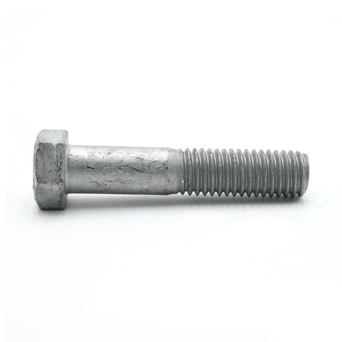 Side view of One Half Inch Hex Bolts Kit With Nuts And Flat Washers Hot Dipped Galvanized HDG Grade A Partial Thread Nine Inch