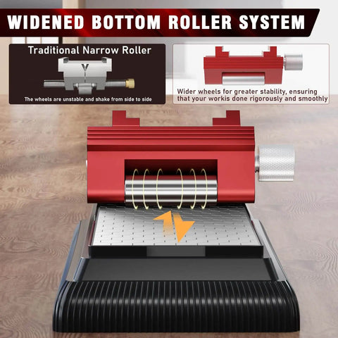 All In One Honing Guide With Whetstone For Woodworking, Upgraded Centering Sharpening Jig with widened bottom roller system.