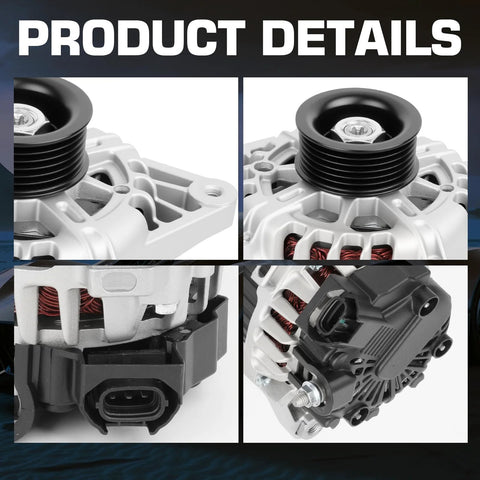 90 Amp Automotive Alternator Replacement For 2012 2017 Hyundai Accent And Veloster And 2012 2013 Kia Rio close-up details