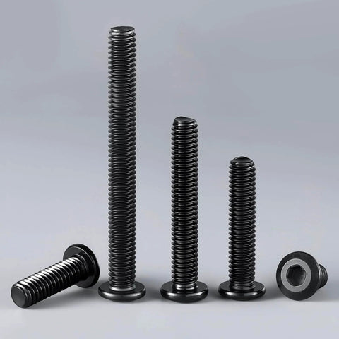 Heavy Duty 1/4-20 x 2-1/2 Inch Flat Head Hex Socket Cap Screws Bolts, 20 Pack, 304 Stainless Steel 18-8, Fully Threaded, Black Zinc Finish, Includes Hex Spanner For Quick No Fuss Install.