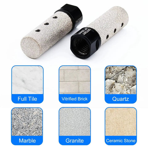Diamond Coated Finger Bit Three Quarters Inch Tile Milling Bit For Enlarging And Shaping Holes In Porcelain Ceramic Marble And Granite
