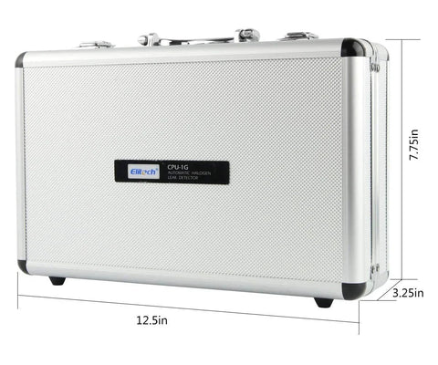 Silver carrying case for Pro Grade HVAC Leak Detector And Halogen Gas Sniffer For Refrigerants R22 R410A R134A R11 R404A CPU 1G Elitech