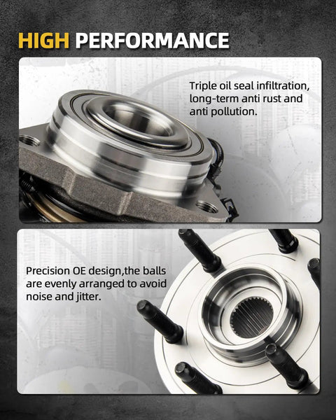 Close-up of 2x Rear Wheel Bearing Hub Assembly Non ABS 5 Lug Fit For Pontiac Vibe 2003-2008 showing design details and ball arrangement.