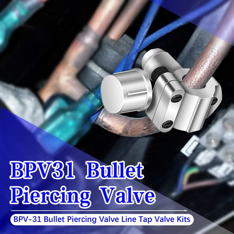 BPV31 Bullet Piercing Valve 2-pack for refrigerator line tap, fits 1/4, 5/16, 3/8 in OD copper tubing