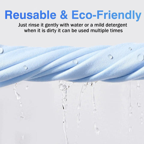 Close-up of a wet microfiber cloth showing its reusable nature, part of the 60 Pack Microfiber Cleaning Cloths 6x7 Inches For Glasses Screens Cameras Phones.