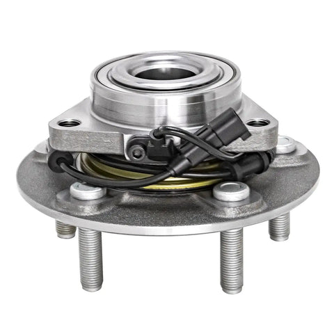 2 Front Wheel Bearing Hubs Set For 2012 To 2018 Ram 1500 Front Replacement 5 Lug 3 Bolt Triangular Flange ABS Sensor Includes 2 Hubs