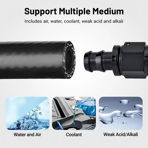 EVIL ENERGY 5/8 in silicone heater hose, black straight radiator coolant hose, SAE J20R3 Class-A, 60 PSI, 5 ft