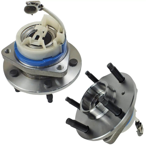 2pc Front & Rear Wheel Hub Bearing Assembly for 2000-2013 Chevy Impala Monte Carlo, 1997-2011 Buick Cadillac Pontiac Olds Models