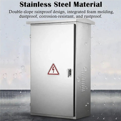 Heavy Duty 304 Stainless Steel Waterproof Electrical Box Enclosure For Street Lighting Weatherproof Junction Chest And Control Panel Cabinet Outdoor Grade