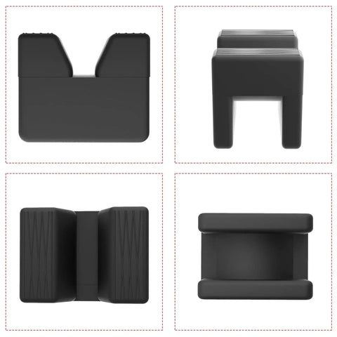 Four Pack Car Jack Pad Adapters For Jack Stands Rubber Slotted Frame Rails 3 Ton in various views