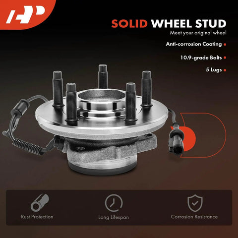 Front Wheel Bearing And Hub Assembly 5-Lug Fit For Ford Explorer 2006-2010, Explorer Sport Trac 2007-2010, Mercury Mountaineer 2006-2010