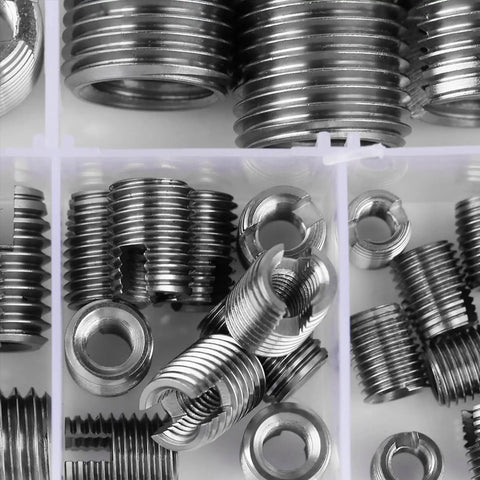 50 Pcs Quick Thread Inserts With Storage Case M3 Self Tapping Thread Inserts Stainless Steel Inner Thread Reinforcement Set