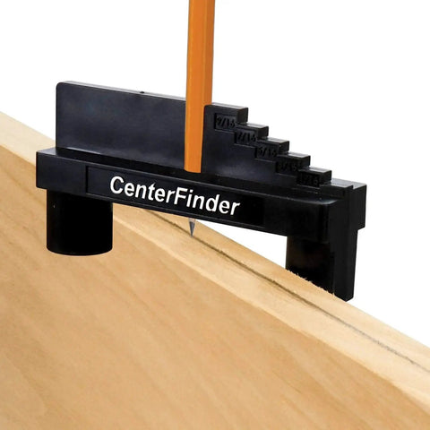 Center Finder And Scriber For Woodworking With Offsets From One Sixteenth To Five Eighths In Ten One Sixteenth Increments Center Hole For Pencil Lines Notches For Off Center Marking Rare Earth Magnet For Easy Storage On Metal Surfaces Milescraft