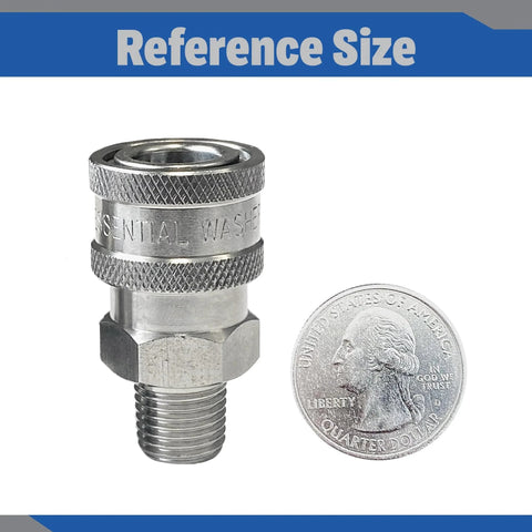 Beefy Stainless Steel One Quarter Inch Quick Connect Fittings For Pressure Washers 5000 PSI NPT Male Quick Connect Couplers