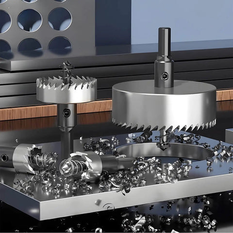 Pro Grade High Speed Steel Hole Saw Drill Bit Set Five Piece From Five Eighths Of An Inch To One Inch Built Tough For Stainless Steel