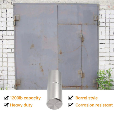 Heavy Duty Weldable Barrel Gate Hinges For 4 Inch Posts Weld On Iron Door Hinges For Metal Gates Ball Bearing Detachable Steel Hinges 0.92 Inch Barrel Diameter Thick Cold Rolled Steel Construction Load Capacity Up To 1200 Lbs in front of rustic metal door.