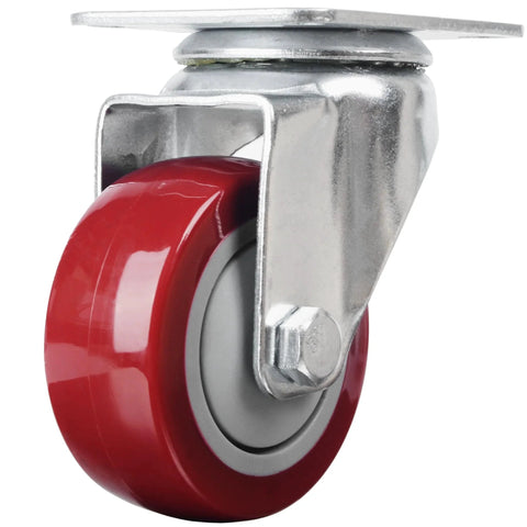 3 Inch Swivel Casters Set Of 4 Heavy Duty Plate Casters With Premium Polyurethane Wheels Load Bearing 2200 Lbs Total 550 Lbs Each