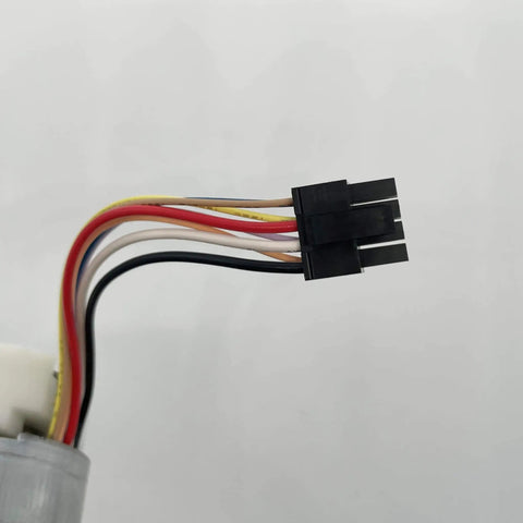 Wiring connector of Beefy Torque Brushless DC Servo Motor With Hall Encoder Feedback visible in close-up.