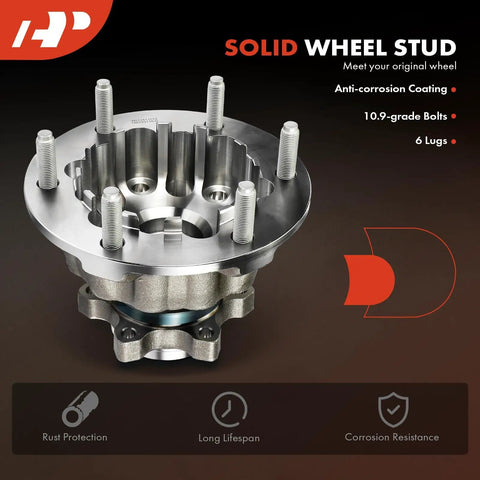 Front Wheel Bearing And Hub Assembly 6 Lug For Ford Transit 150 250 350 And Transit 350 HD AWD 2020 2023 close-up view