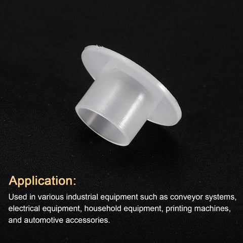 12 Pack Flanged Nylon Bearing Bushings For 12Mm Bore, 13.6Mm Outer Diameter, 11.2Mm Length, White Self Lubricating Plastic