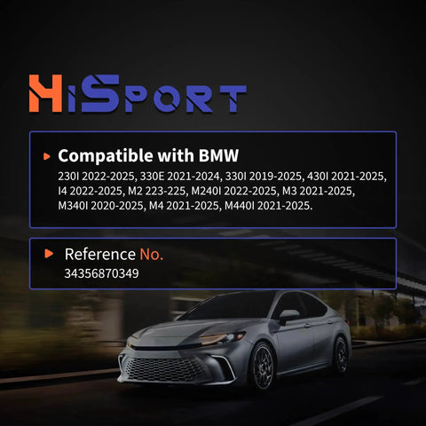 HiSport front disc brake pad wear sensor, reference 34356870349, compatible with BMW 230i/330e/330i/430i and M models.