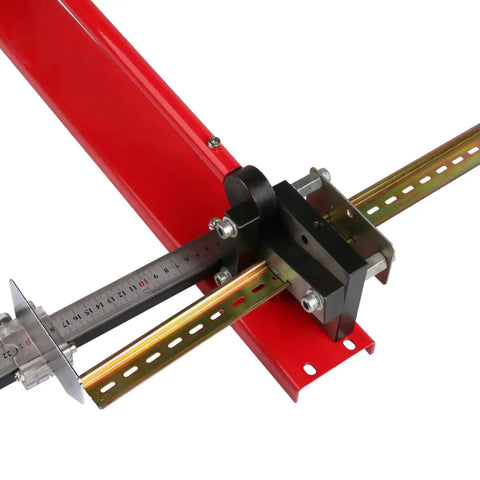 Effortless 35mm DIN Rail Cutter with Built In Guide and Measuring Ruler for clean, precise cuts every time, side view.
