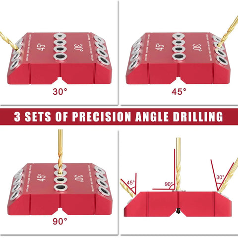 Angled Pro Grade Drill Guide For Cable Railing With 30 Degree 45 Degree And 90 Degree Holes Heavy Duty Drill Jig