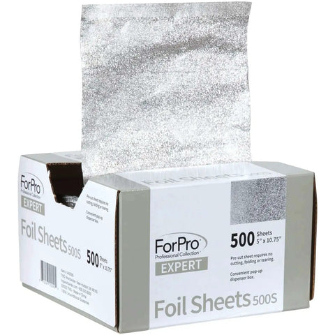 Embossed Pre-Cut Hair Foil Sheets In Pop-Up Dispenser, 5W X 10.75L, 500-Count, Pro-Grade Aluminum Foil For Color Application And Highlights