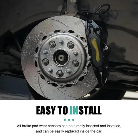 Brake rotor and caliper assembly on a vehicle, silver disc with black caliper
