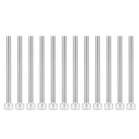 Set of silver steel screws for Four Wheel Mecanum Wheel Set For Robots, suitable for installation and assembly.