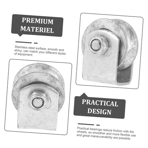 Rugged Cast Iron V Type Groove Wheel Garage Door Roller for Gates and Sliding Doors, highlighting premium material and design
