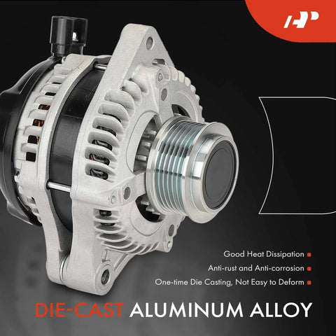 Alternator For Honda Odyssey 2014 2015 2016 2017 3.5L V6 12V 130A 6 Groove Clockwise Pulley Direct Fit Replacement Part 31100RV0A12