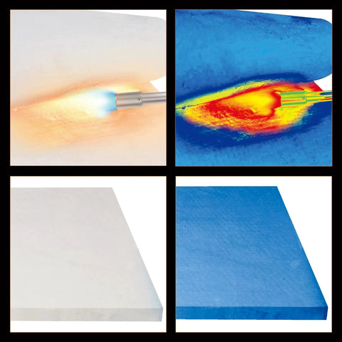 Ceramic Fiber Insulation Blanket 24x16x1 Inches Two Pieces Heavy Duty High Heat Fireproof Up To 2700F For Kilns Forges Pizza Ovens