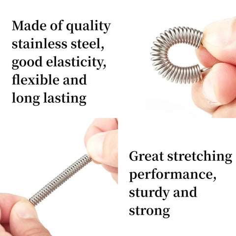 10 pcs SP 9600 extension springs, 1/4 in x 1-1/2 in, stainless steel, open ends