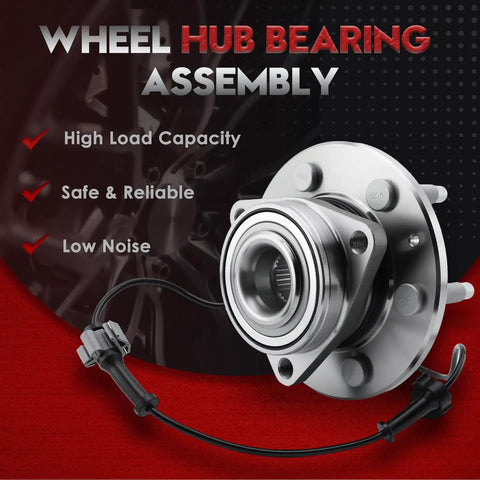 Heavy-Duty Front Wheel Bearing And Hub Assembly 4WD Fits 2014-2018 Chevy Silverado 1500, product image.