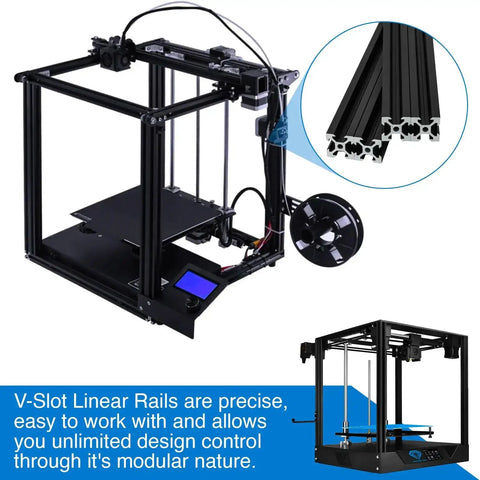 Four Pack 800mm European Standard 2020V Aluminum Extrusion Profiles Anodized Black for DIY 3D printers and CNC machines