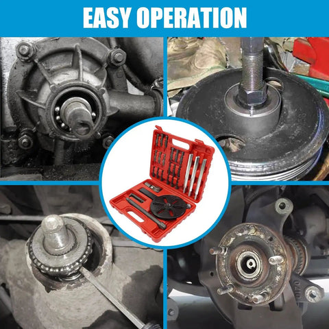 21 In 1 Bearing Puller Set For Quick Bearing Disassembly And Removal Includes 6 Size Inner Hole Extractors in red case with hooks