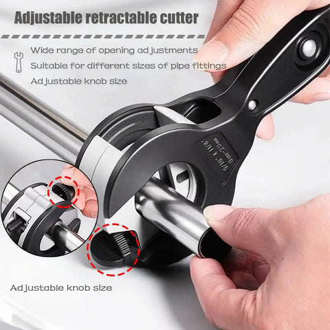Ratcheting Tubing Cutter For Copper And Metal Pipes From Five Sixteenth Inch To One And One Eighth Inch Two In One Close Quarters PEX Cutter