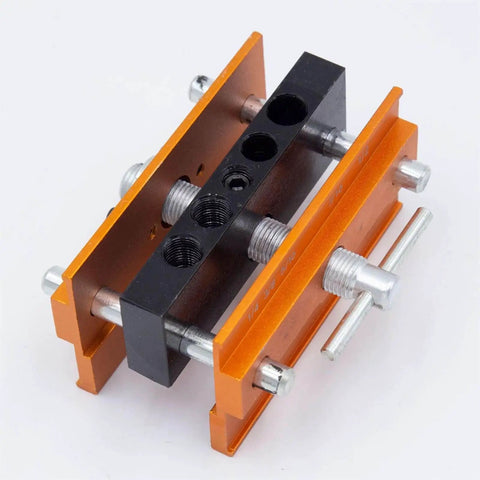 Adjustable Doweling Jig Kit For Perfectly Aligned Holes, Biscuit Joiner Set With Six Guide Bushings, Pro Grade Precision Tool