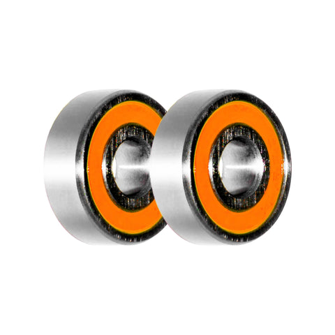 Winter Evening motor bearings for Castle 1406-1410, stainless + ceramic, orange-sealed pair