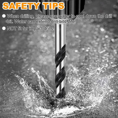 Close-up of a drill bit from Pro Grade Six Piece Concrete And Masonry Drill Bit Set With Industrial Carbide Tips showing water cooling.