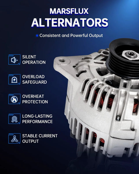 Alternator Replacement For 2005 2006 Nissan Titan Armada And QX56 OE Quality Replacement With 11120N product side view