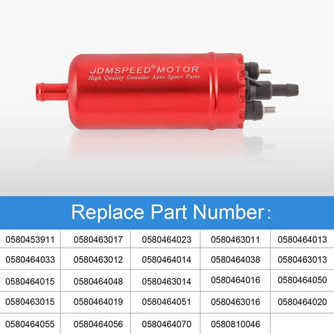 External In Line Fuel Pump High Pressure 12V For Gasoline Fuel Injection Replacement Kit with parts list