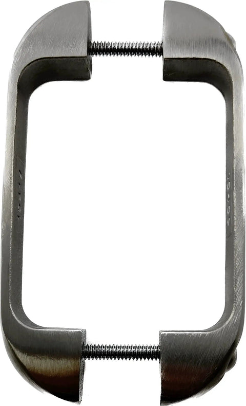 Cast Stainless Steel Dual Sided Door Pull Set For 1 Inch Doors With Included Fasteners, showing two connected pulls.