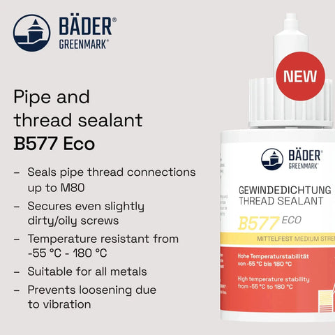 B577Eco Medium Strength Thread Sealant For Large Threads Works On All Metals 50ml Yellow Fluorescent Gasket Sealant