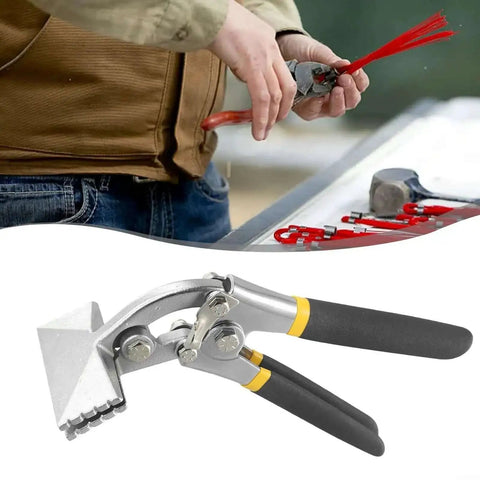 Heavy Duty Sheet Metal Seamer Pliers with chrome vanadium steel non-slip rubber grip straight 150mm jaws for metal bending
