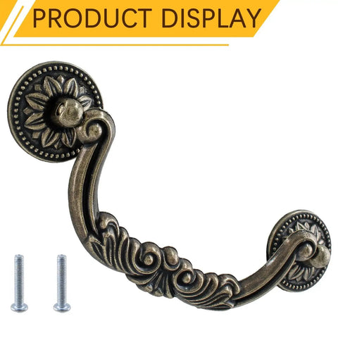 4 Pack Antique Bail Drop Drawer Pulls 158mm Overall Length With 128mm Hole Center Spacing Vintage Bronze Dresser Handles