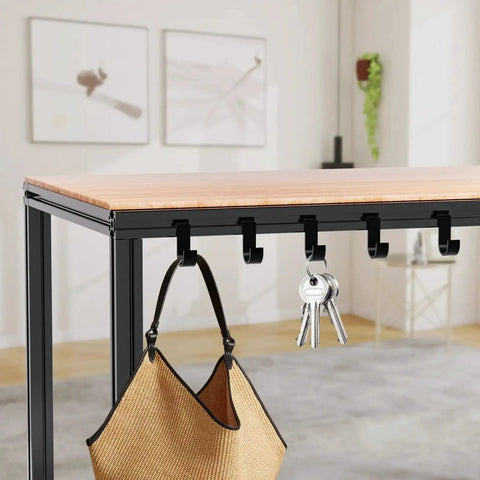 2020 Series Mini Hanging Hooks For European Standard Aluminum Extrusion, 20 Pcs T Slot Accessories shown holding keys and a bag